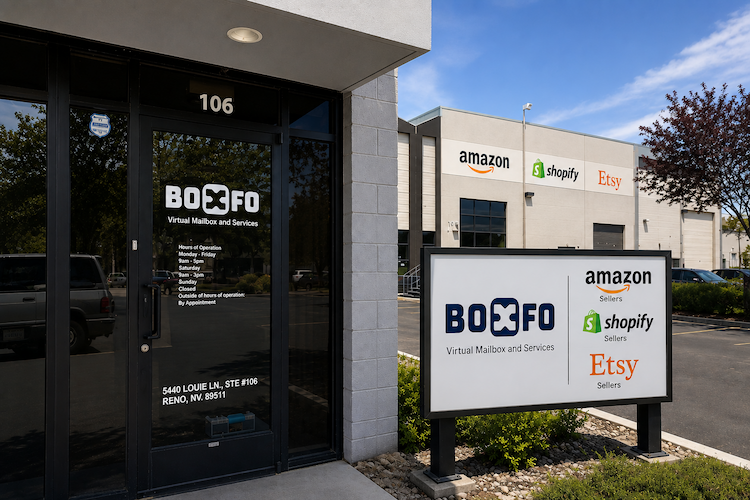 Virtual Business Address for Amazon, Etsy & Shopify Sellers | Boxfo